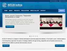 Tablet Screenshot of muslim-institute.org